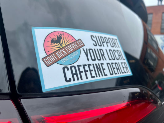 Goat Kick Coffee Bumper Sticker OR Magnet