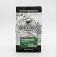 A 12 oz bag of Goat Kick Coffee Co. The Augusta Blend medium dark roast coffee, shown in a black and white illustrated package with a green label block, on a white background.