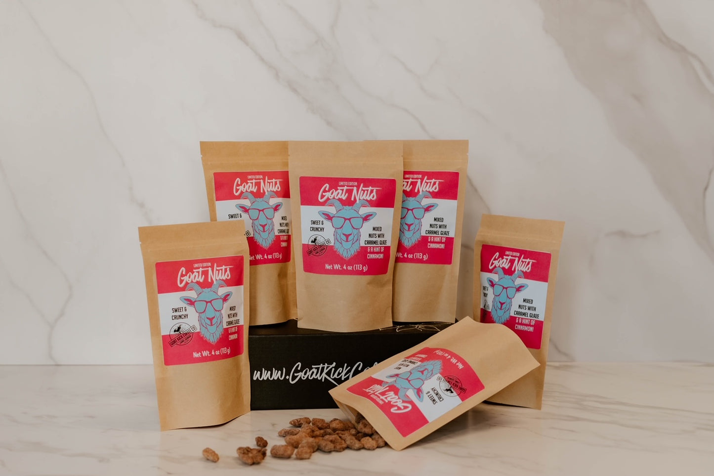 Goat Nuts - Caramel Coated & Cinnamon Dusted Mixed Nuts